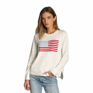 Dylan American Flag Knit Sweater XS Patriotic USA Coastal Preppy